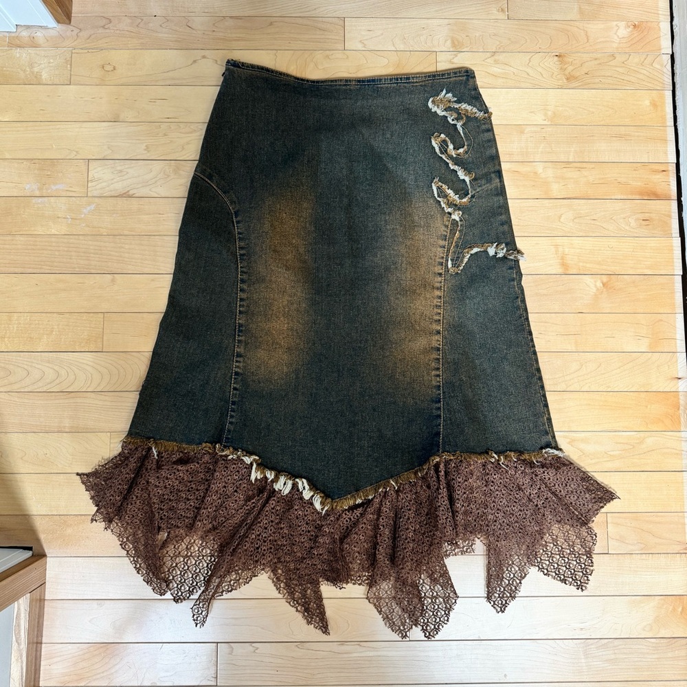 Ethereal denim fairycore skirt - Picture 2 of 5